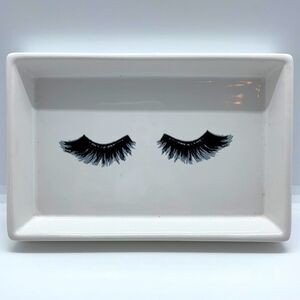NEW: Ceramic Eyelashes Jewelry Trinket Tray